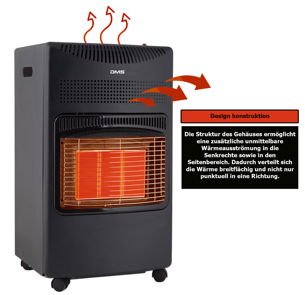 Gas heater - emergency heater with 4200W - gas heater - emergency provision/emergency heating - gas heater