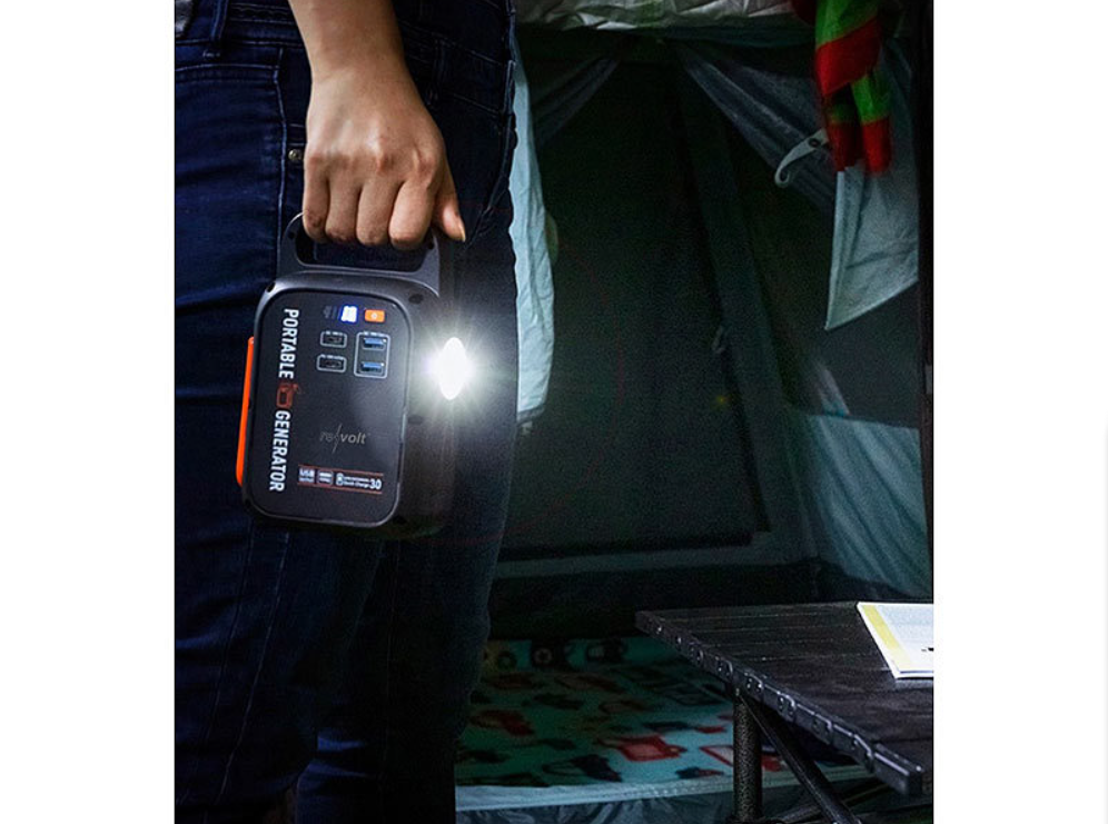 Crank power bank and flashlight - emergency power - dynamo power station - 18 W - 22.5 Ah - quick charge - power delivery - emergency power bank - emergency light / emergency lamp - emergency power supply / power supply