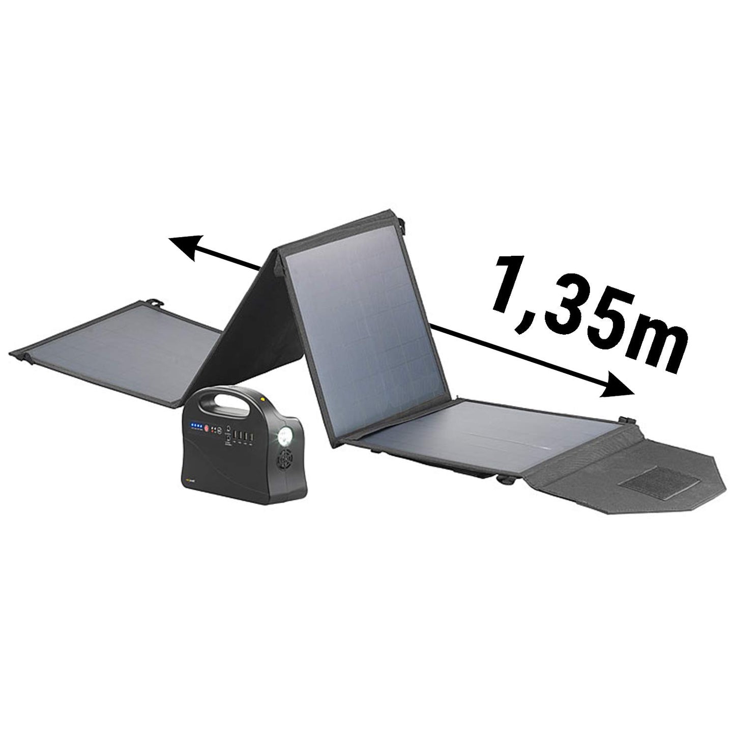 Premium emergency generator power bank with large solar panels 30000 mAh & 120 watt power station with socket