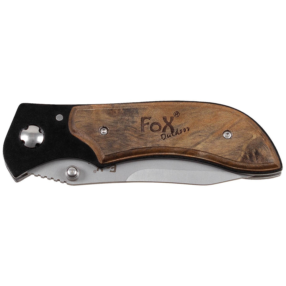 Folding knife, one-handed, hardwood covers