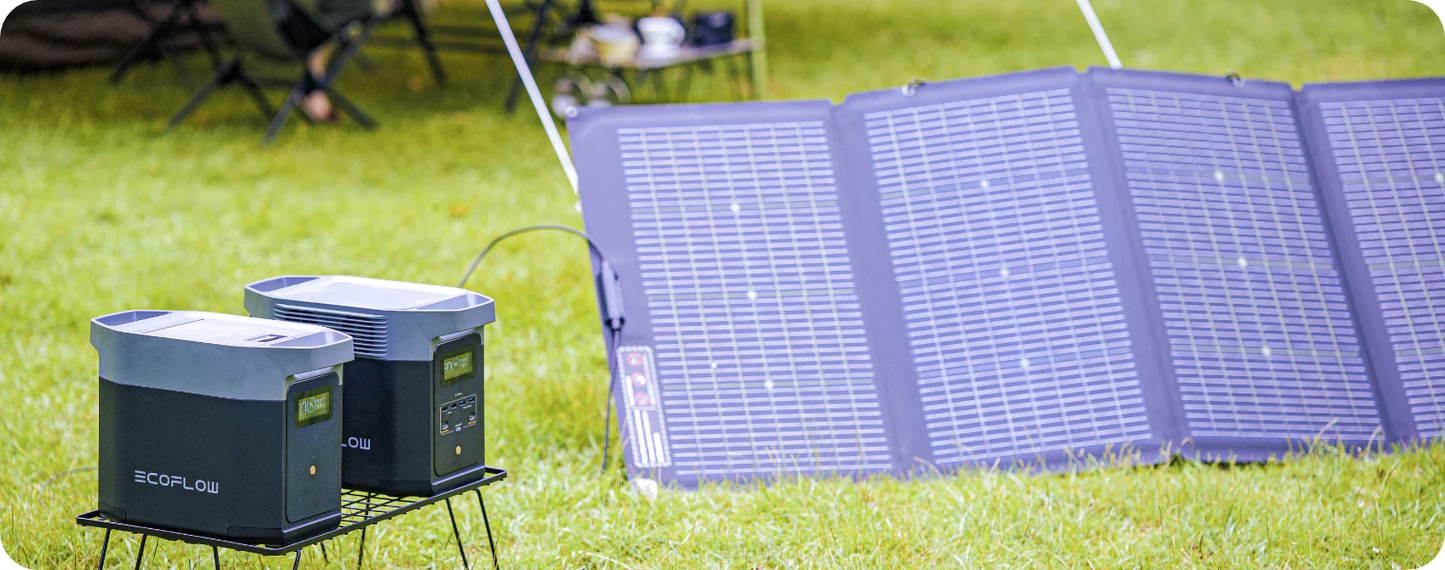 EcoFlow DELTA 2 + 220W Portable Solar Panel