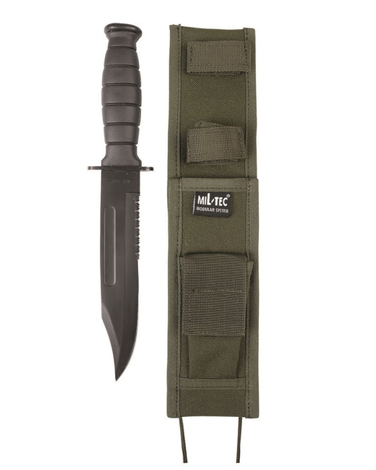 Survival knife BW style with olive sheath