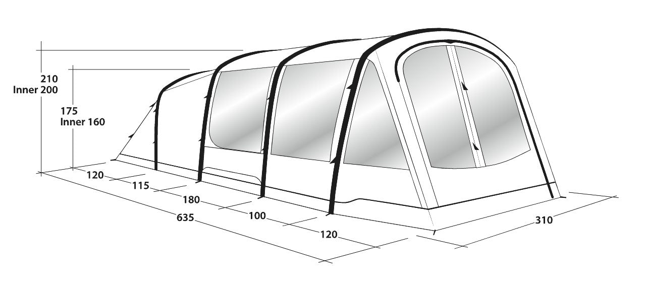 Tunnel tent Parkdale for 4 people