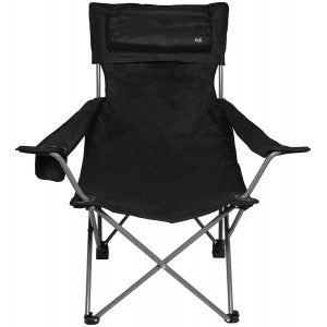 Folding chair, "Deluxe", black, back and. armrest