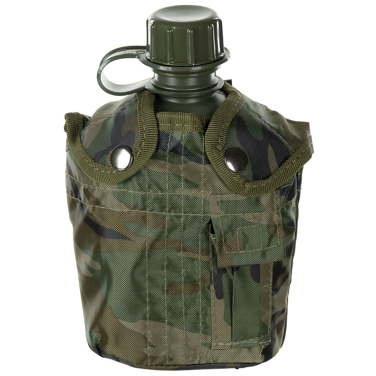 Hiking set 1L canteen, stainless steel cup with carabiner, tactical belt and bottle holder