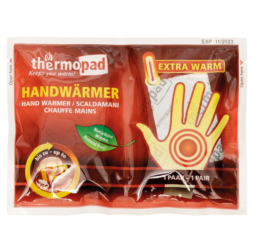 Hand warmer - heat pad/thermopad for single use - emergency heat