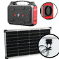 Power failure package Extreme Blackout kit - with mega power station, solar panel, gas cooker, cooking set, cutlery, solar power bank, water filter, candles and much more
