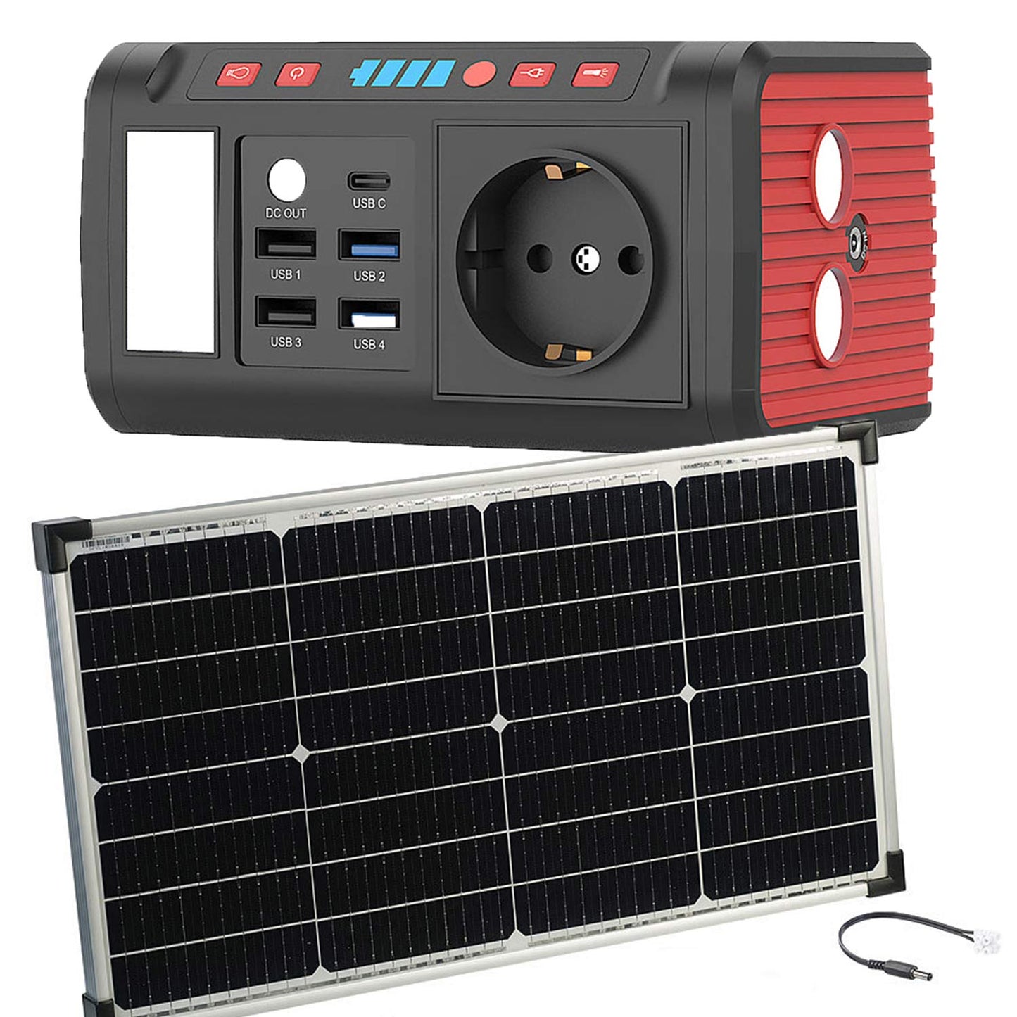 Solar panel with power bank for laptops & other devices Emergency power generator Solar power bank